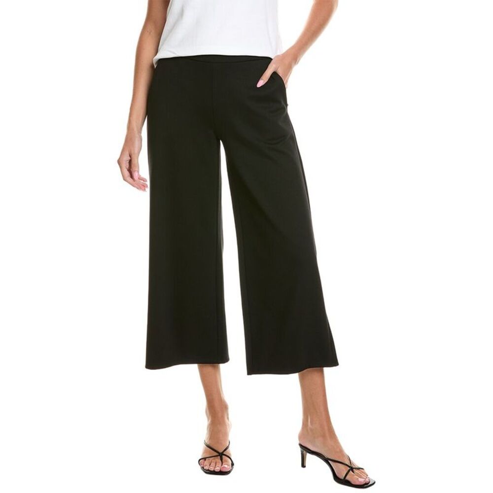 Eileen Fisher Womens Petite Wide Ankle Pant, Black